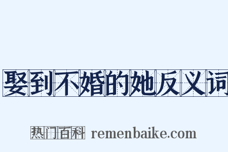娶到不婚的她反义词是什么意思的图片